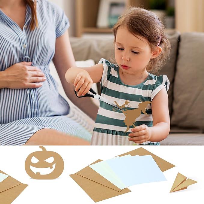 50 Pack 4x6 Kraft Cardstock Paper, Thick Index Card for Printer, 92lb/250GSM Heavyweight Blank Card, Postcards, Wedding Invitation, DIY Crafting, Greeting Card Making