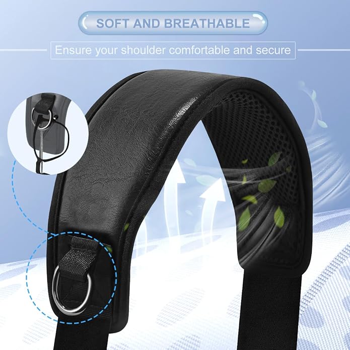 ZINZ 77 inch Bag Shoulder Strap with Ultra Cushion Breathable Pad, Durable Strap with Double Adjustable Buckles for Bags