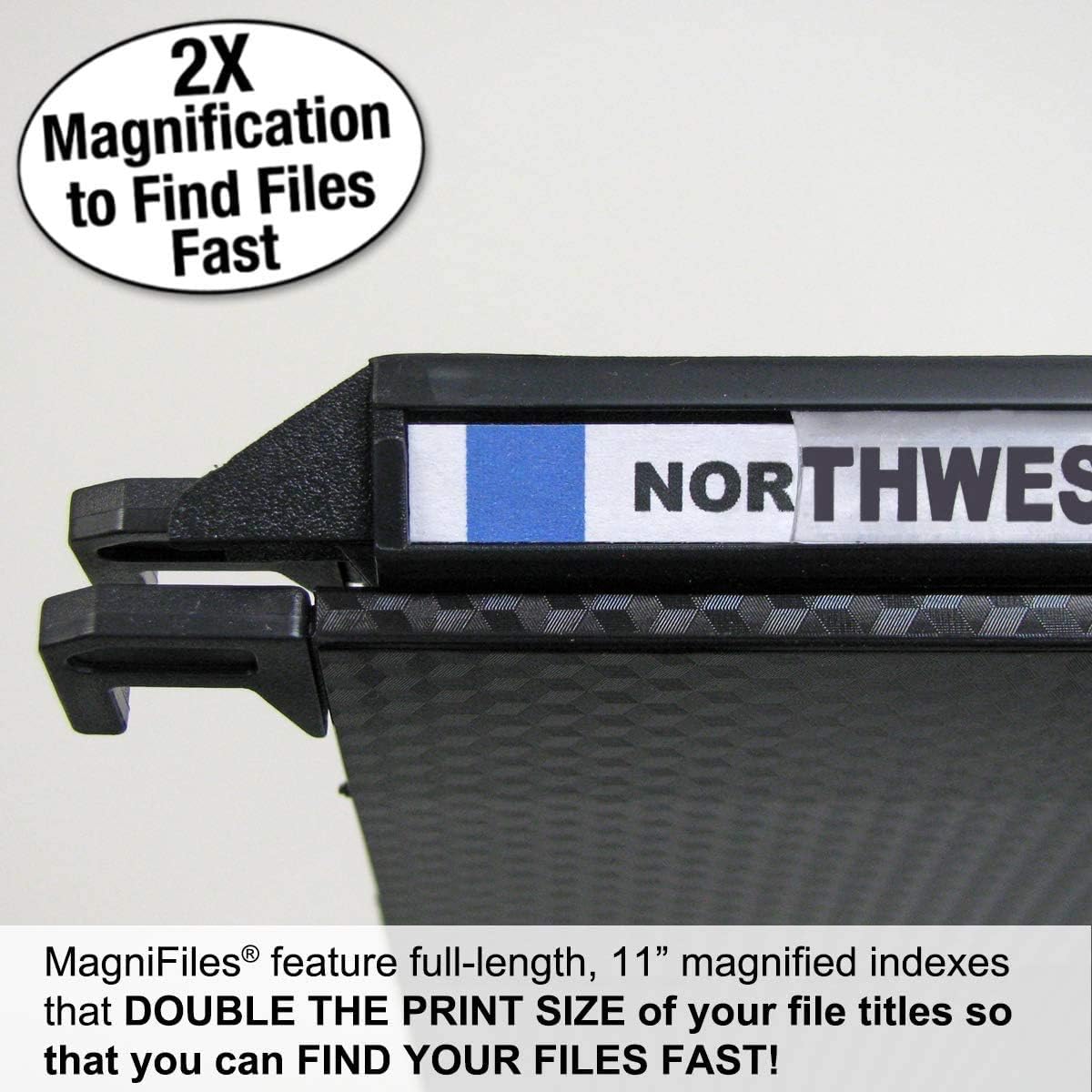 Ultimate Office MagniFile Extra-Capacity Hanging File Folders, 1" Box-Bottom, Letter Size, Feature A Wrap- Around Bungee Security Cord (Set of 8)