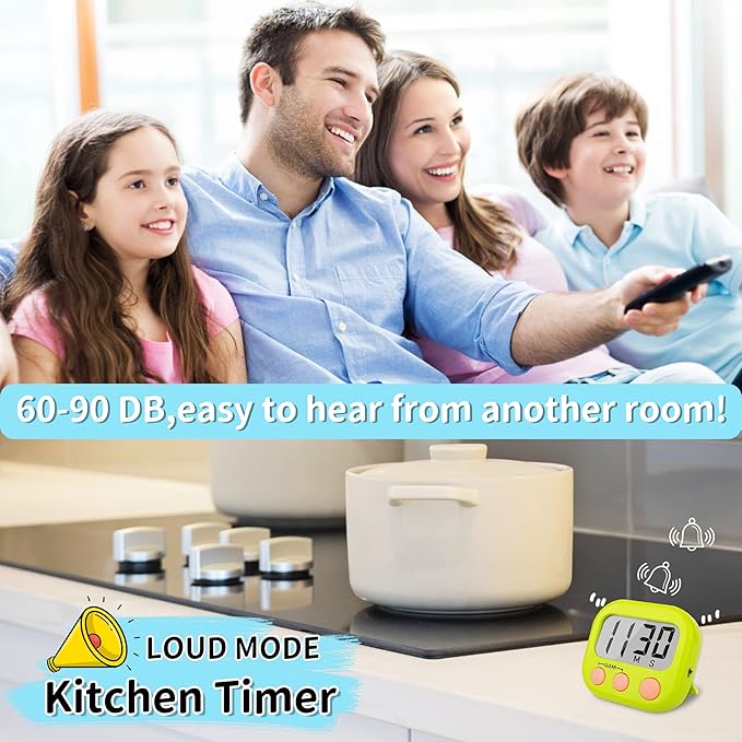 Classroom Timers for Teachers Kids Large Magnetic Digital Timer 6 Pack Blue Green