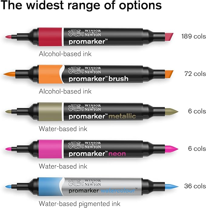 Winsor & Newton ProMarker Set, 12 Count, Essential Colors #2