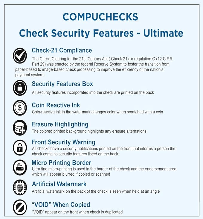 Business Voucher Check Stock - 2500 Sheets, Check on Top, Brown Diamond