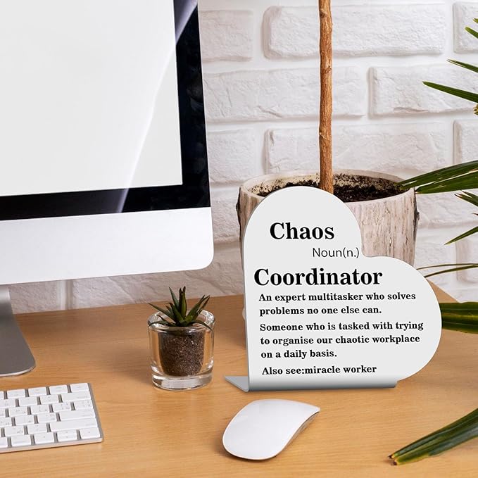 Friend, Coworker Gifts For Women, Funny Birthday Gifts For Her, Anniversary, Office Gifts For Coworkers, Boss, Friends, Heart Stainless Steel Plaque Sign for Work Desk Table Book Shelf Decor -01