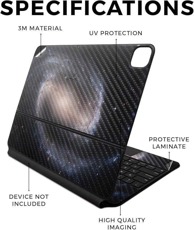 Carbon Fiber Skin Compatible with Apple Magic Keyboard for iPad Air 13-inch (M2) 2024 - Eridanus - Premium 3M Vinyl Protective Wrap Decal Cover - Easy to Apply | Crafted in The USA by MightySkins