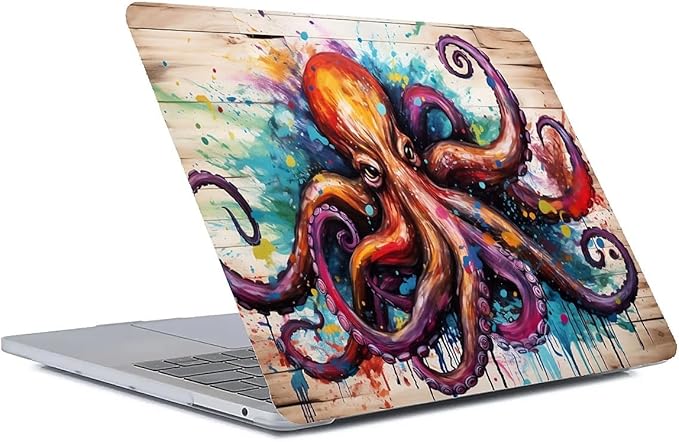 Compatible with 13.3 Inch MacBook Retina A1425/A1502, Colourful Octopus Hard Plastic Shell Cover Case