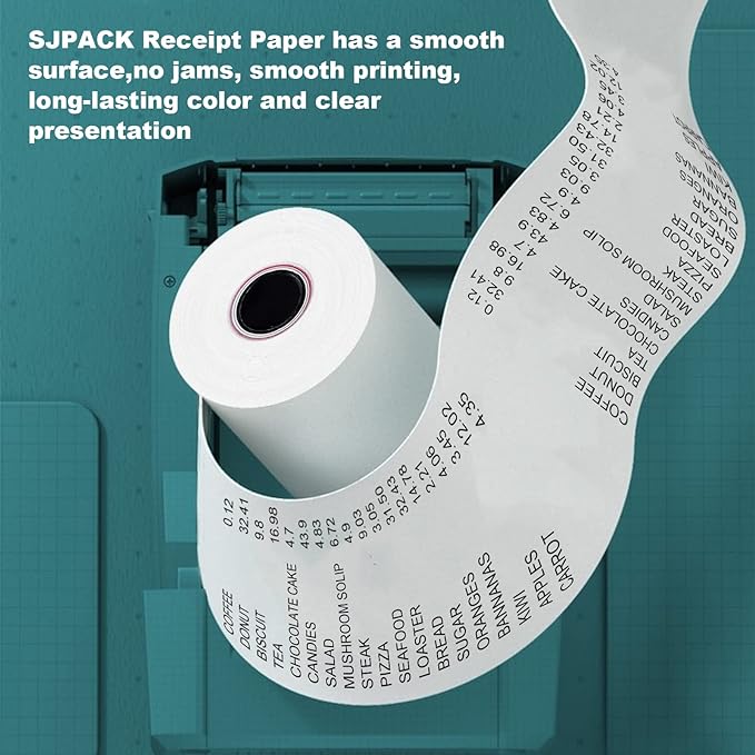 100 Rolls Thermal Paper 3 1/8 x 230ft Pos Receipt Paper, Cash Register Roll TM-T88 T-20 T-90 SRP-350 370