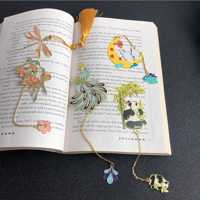 Bookmarks for Book Lovers Book Marks for Reading Women Birthday Graduation Christmas Gifts for Her Cute Metal Bookmark Book Markers Stocking Stuffers for Teens (Bird)