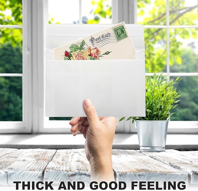 100 Packs 4x5Envelopes,White A2 Envelopes,4x5Envelopes for Invitations,Envelopes Self Seal for Weddings,Greeting Cards, Mailing, Invitations, Photos, Postcards，Printable Invitation Envelopes