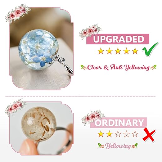 UV Resin -Upgraded Crystal Clear Hard UV Curing Epoxy Resin Starter Supplies for Craft Jewelry Making 100g with Gloves