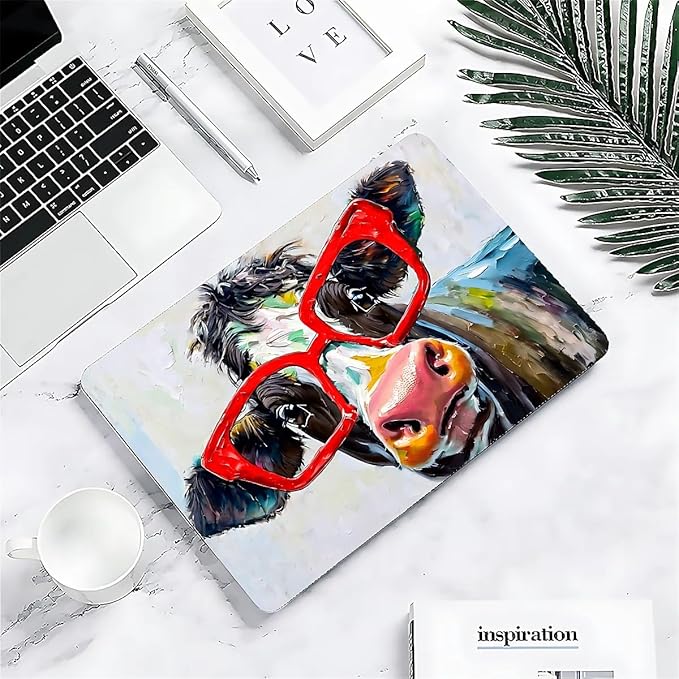 Compatible with MacBook Air 13.3 inch Case 2018-2020 Release A1932 A2179 A2337, Red Cow Hard Plastic Shell Cover Case