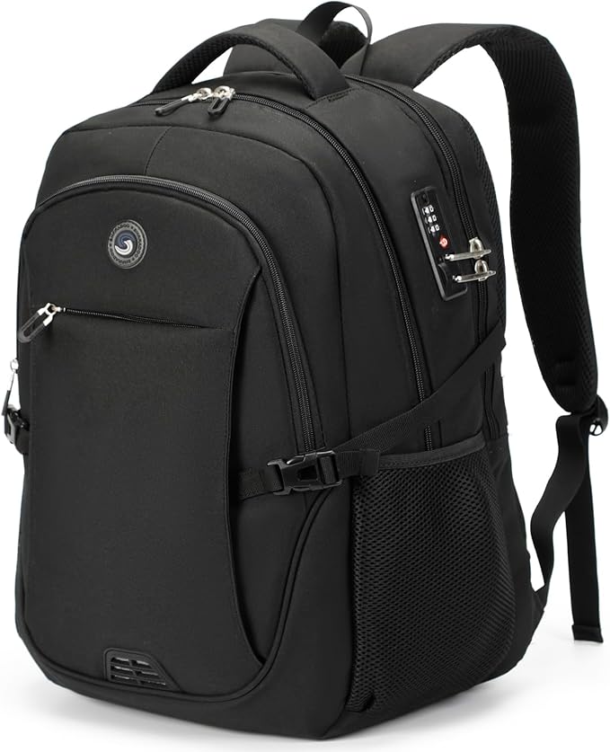SHRRADOO Anti Theft Laptop Backpack Travel Backpacks with usb Charging Port for Women Men College High School Computer Backpack Bag Fits 16.3 Inch Laptop