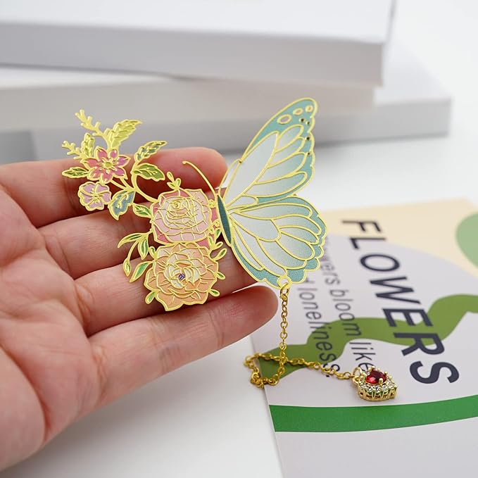 Butterfly Bookmarks for Women,Cute Funny Metal Bookmark,Unique Gifts Book Markers for Women Book Lovers,Teacher Appreciation Gifts,Valentine Mother's Day Christmas New Year Birthday Gift