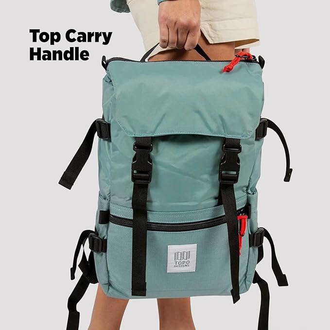 Topo Designs Rover Pack Classic - Daily Daypack for Commutes, Day Trips, Hikes, Iconic Denver Design, Recycled Nylon, (Zion Spice)