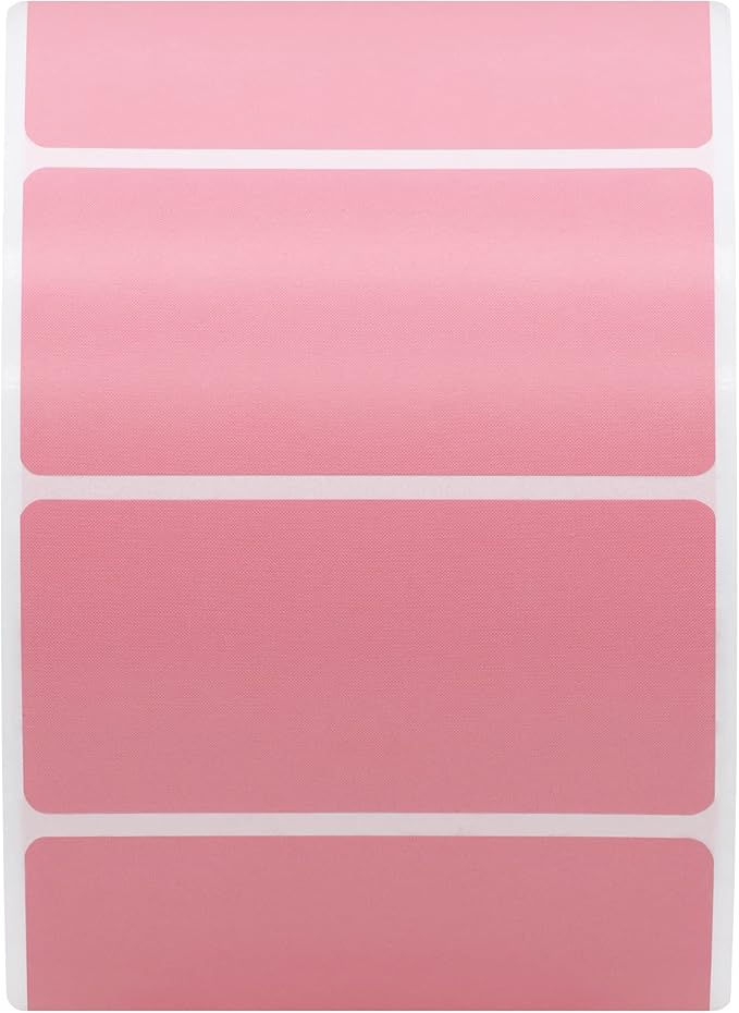 Hybsk 2x1 inch Color Direct Thermal Labels for Shipping, Barcodes, Address, Compatible with Rollo Label Printer & Zebra Desktop Printers,(2"x1",Pink)