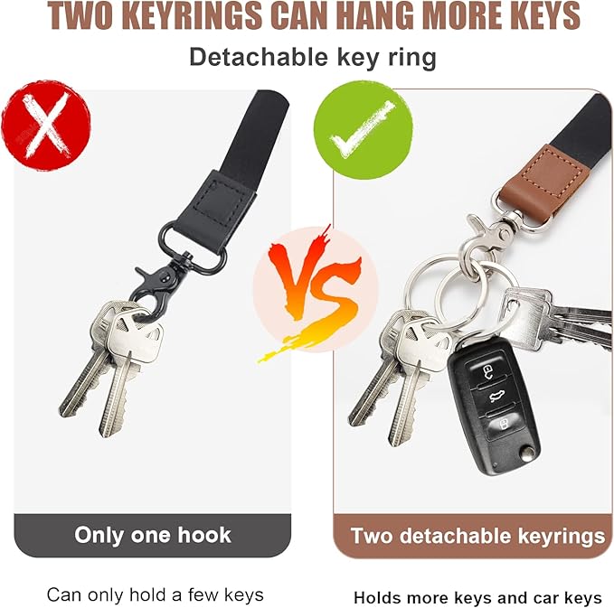 XCHIN Lanyards for Keys-2 Packs, Black Keychain Long Lanyard for Women Men, Cute Neck Lanyard for ID Badges Wallet