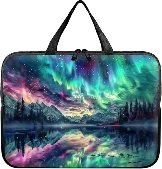 Laptop Sleeve Case Bag 13 inch, Aurora Landscape Slim Carrying Case Durable Handbag Travel Laptop Bag for 13 inch MacBook Air M3/M2/Pro M2/ 13" iPad Pro/Air M4/M2 2024