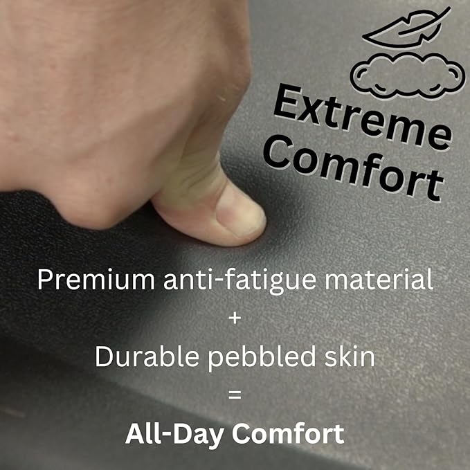 Topo Comfort Mat by Ergodriven | The Not-Flat Standing Desk Anti-Fatigue Mat with Calculated Terrain | Standing Desk Mat | Comfortable Standing Mat | Office Mat | Desk Accessories | Altostratus Grey