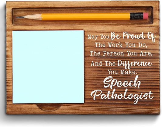 Speech Language Pathologist Appreciation Gifts, Thank You Gifts for Speech Language Pathologist, Speech Pathologist Gifts for Women, Men, SLP Gifts Self-Stick Note Pad Holders ZSS7