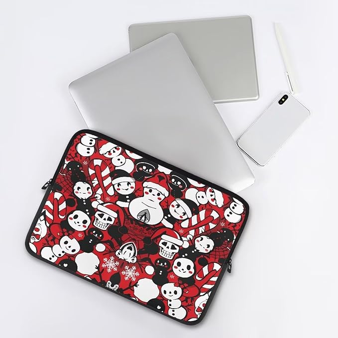 Christmas Snowman Printed Computer Bags for Laptops, Water Resistant 13 Inch Laptop Bag Laptop Briefcase Travel Case for Women Men Teens, Compatible with Most Laptops