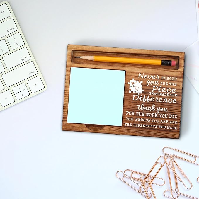 vizuzi Going Away Gift for Coworker, Goodbye Gifts for Coworkers, Appreciation Thank You Gifts for Coworkers, Mentor, Work Friend, Employees Leaving New Job Self-Stick Note Pad Holders ZSS12