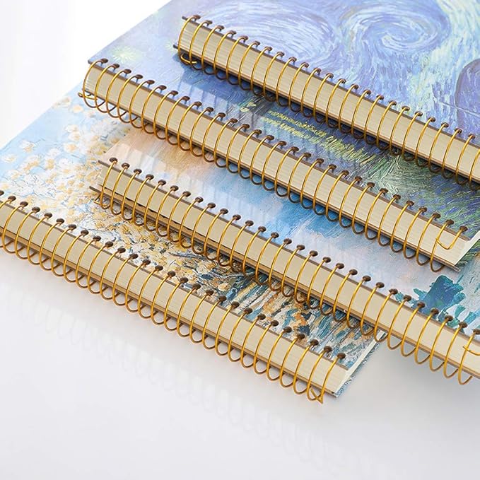 Sunflower Gifts for Women Van Gogh Notebook Hardcover Spiral Notebook Sunflower Journal 10.6" x 7.3" 300 Pages Journal Wide Ruled Notebook for Work,Gift,Office