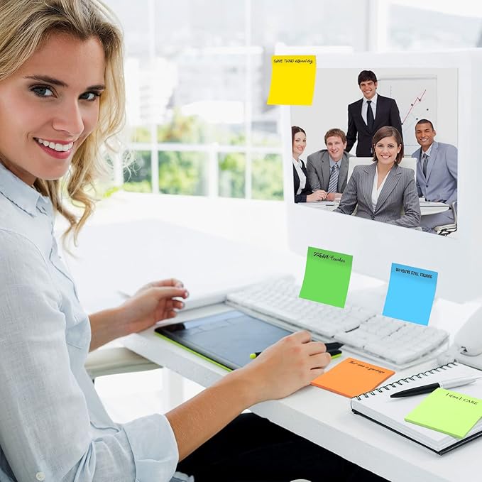 12 Pieces Snarky Office Sticky Notes Funny Note Pads Work Sucks Complaining Quotes Vibrant Negative Passive Office Notepads Adhesive Memo Pad for Colleague Supplies, 3 x 3 Inch(Stylish Style)