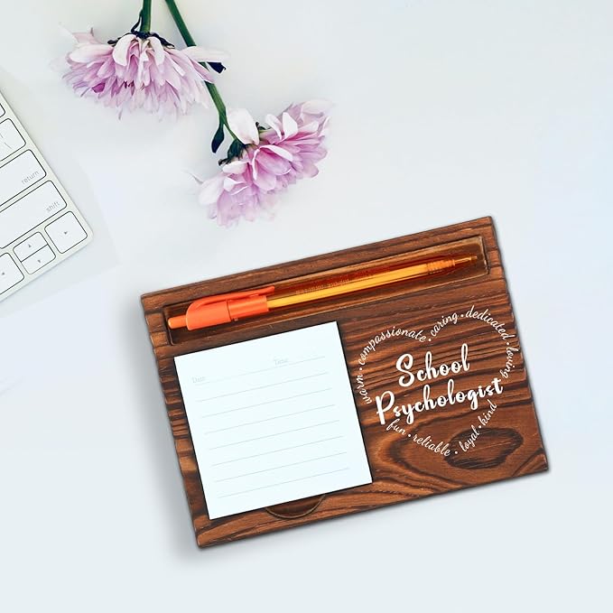 School Psychologist Gifts, School Psychologist Graduation Gift, Thank You Gifts for School Psychologist, Funny Desk Signs for School Counseling Office Desk Self-Stick Note Pad Holders SD130