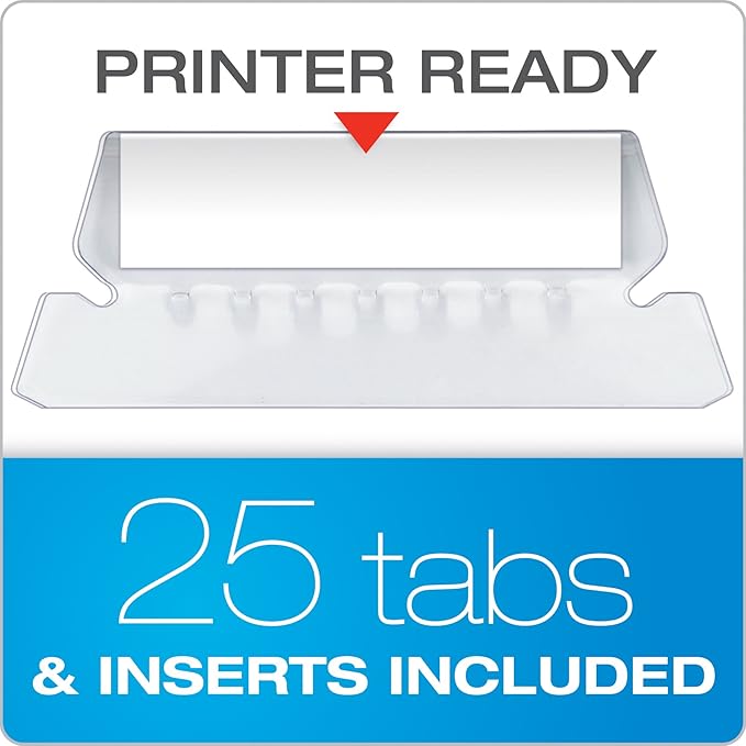 Pendaflex Reinforced Hanging Folders, Letter Size, Assorted Colors 1/5 Cut, Tabs and Inserts, 25 Per Box (41522AMZ)