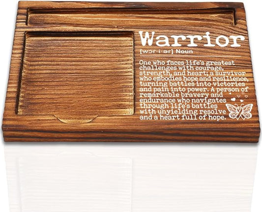 Gift for Cancer Warrior, Cancer Support Encouragement Gifts Her, Gift for Cancer Patient, Breast Cancer Gifts for Her, Warrior Gift for Cancer Survivors Self-Stick Note Pad Holders-DW36