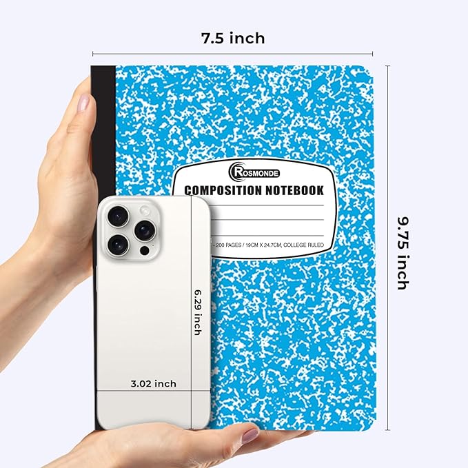 1000 Pack (Pallet) Composition Notebook Bulk, College Ruled, Pallet of Composition Notebooks, 200 Pages (100 Sheets), 9-3/4 x 7-1/2, Bulk Notebooks for School & Office, 4-7 Days Transit
