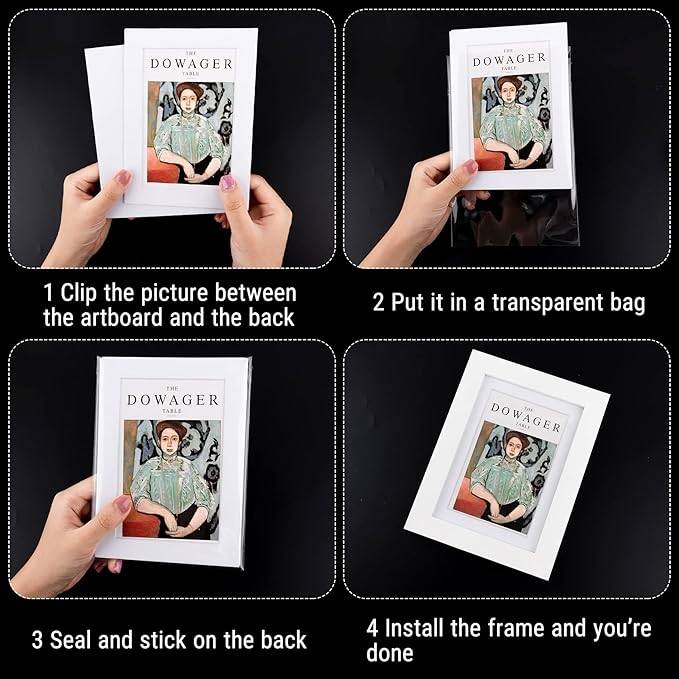 AUEAR, 200 Pack (9-7/16" x 12-1/4") Crystal Clear Storage Bags - Acid-Free Plastic Sleeves for 9x12 Photos & Prints, A4, Letter Sized Documents