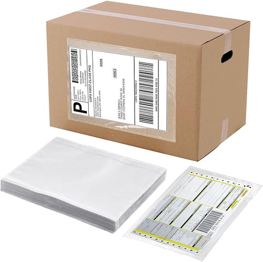 RyhamPaper Packing List Envelopes, Clear 6” x 9” Self Adhesive Shipping Labels Envelope Pouches (200 PCS)
