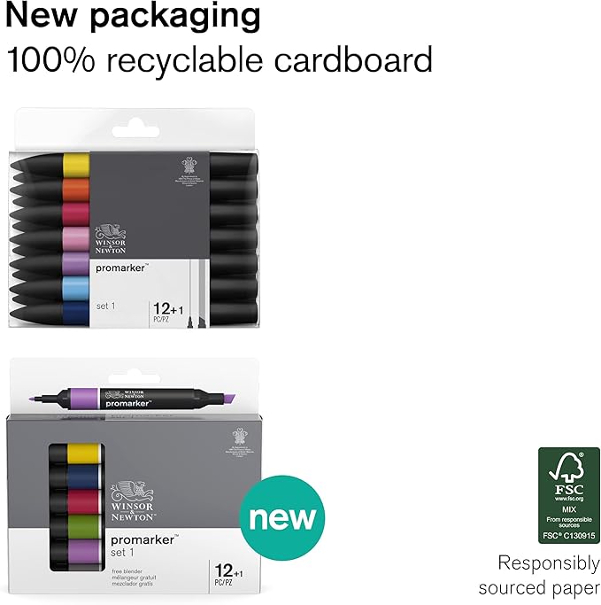 Winsor & Newton ProMarker Set, 12 Count, Tattoo Tones