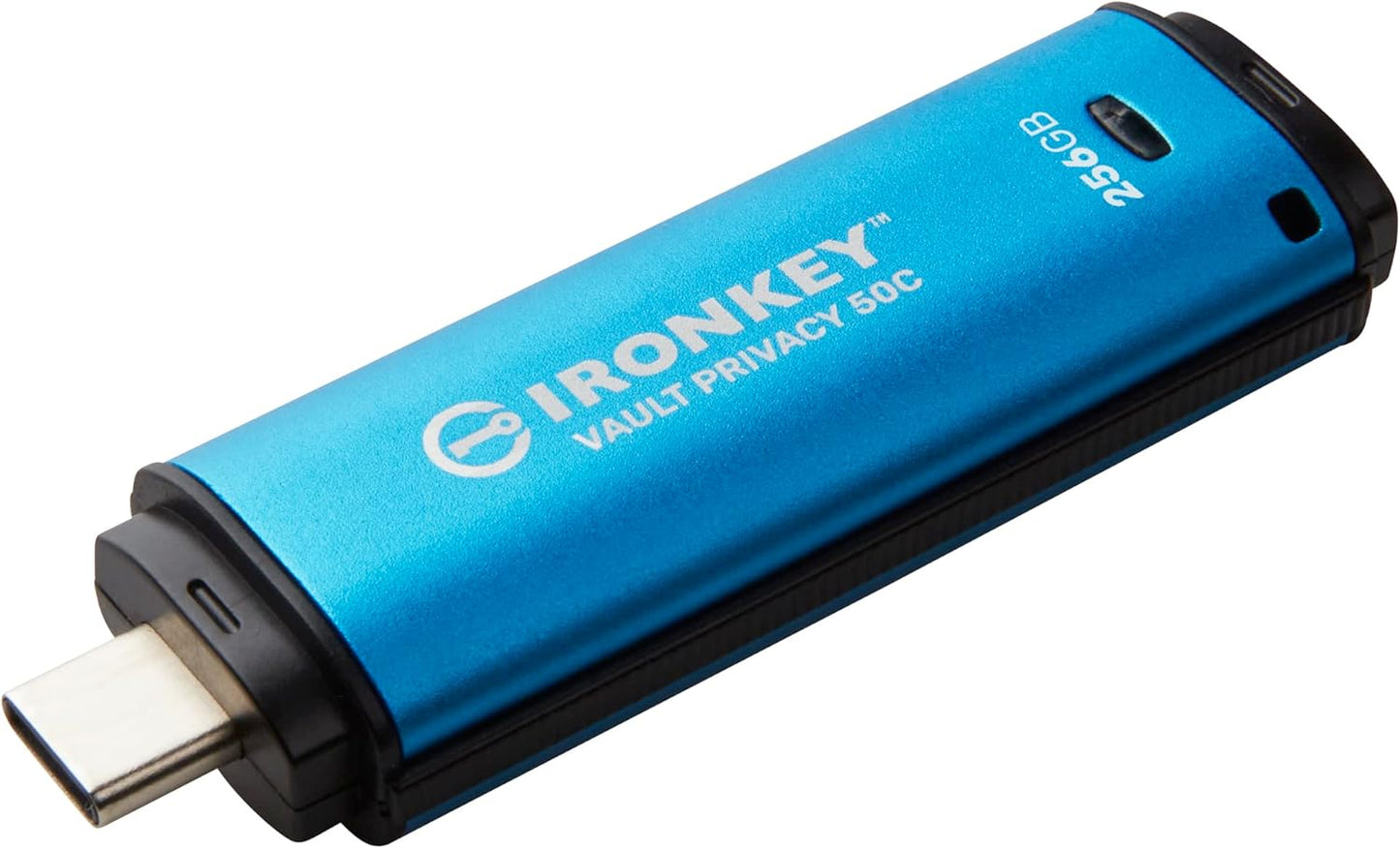 Kingston Ironkey Vault Privacy 50 USB-C 256GB Flash Drive | FIPS 197 Certified | XTS-AES 256-bit | BadUSB and Brute Force Protection | Mult-Password Option | IKVP50C/256GB