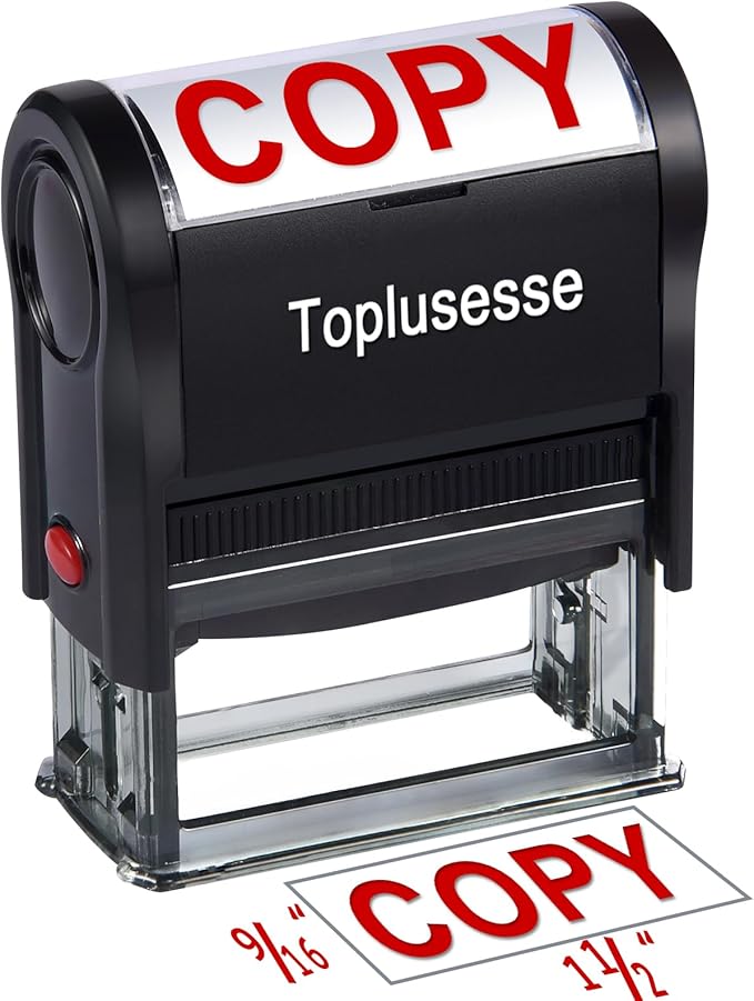Copy Stamp Self Inking Rubber Office Self Inking Copy Message Stamp Office Supplies- Red Ink one line