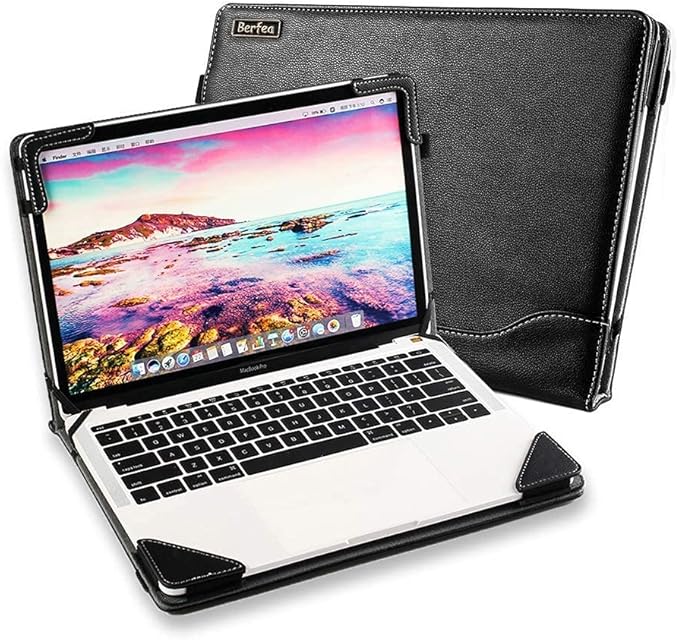 Laptop Case Cover Compatible with Dell Inspiron 15 5585 5580 7572 7573 7580 15.6 inch Notebook Sleeve PU Leather Stand Hard Protective Skin