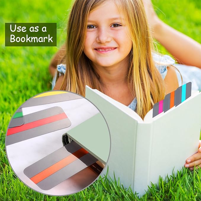 Zonon Guided Reading Strips Highlight Strips Colored Overlay Highlight Bookmarks Help with Dyslexia for Crystal Children and Teacher Supply Assistant (36 Pieces)