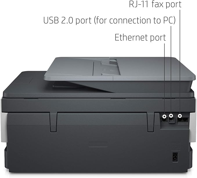 HP OfficeJet Pro 8025e Wireless Color All-in-One Printer with bonus 6 free months Instant Ink with HP+ (1K7K3A), Gray