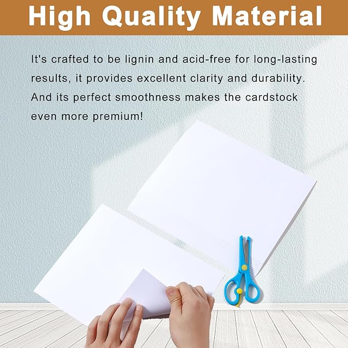 28 Sheets Bright White Cardstock 8.5 x 11 Certificate Paper, 92lb White Card Stock Printer Paper for DIY Cards, Wedding, Business Cards, Menus, Invitations