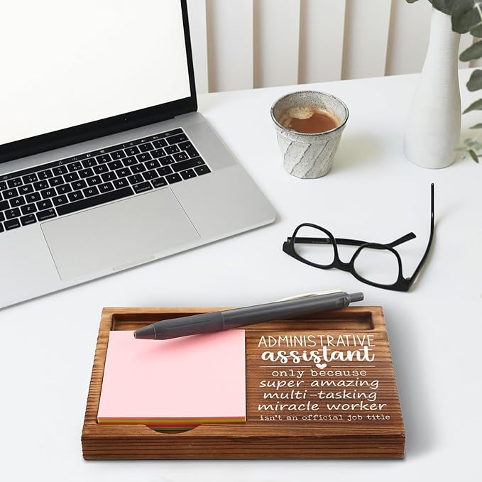 Administrative Assistant Gifts, Administrative Assistant Appreciation Gifts, Thank You Administrative Assistant Gift, Funny Admin Assistant Gifts Office Self-Stick Note Pad Holders GSH2