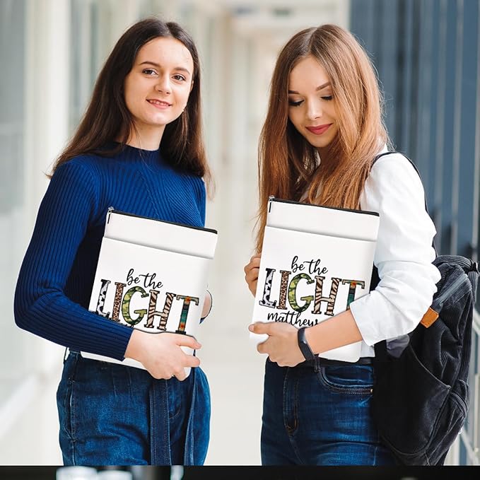 Inspirational Western Bible Verse Christian Gifts Book Sleeve Book Cover Religious Cowgirl Accessories for Women Sister BFF Friendship Christmas Birthday Book Lovers Gifts Book Protector with Zipper