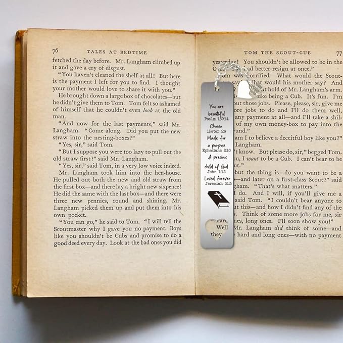 Inspirational Christian Bookmark for Women Bible Verse Bookmark,Book Lover,Bookworm, Godson, Goddaughter, Godchild, Book Accessories, Reading Gifts, Book Gifts, Birthday Christmas Gifts