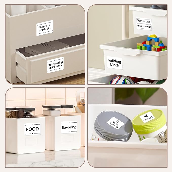 3 Rolls Labels for NIIMBOT B1 B21 B3S K3 Label Maker, 2'' x 2.36'' (50x70mm) Printer Labels, Food Labels for Jars, Personalized Editable Labels for Home/School/Office