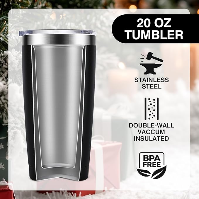 Uncle Gifts from Nephew, Uncle Birthday Gift, Fathers Day Christmas Birthday Gifts for Uncle, Best Uncle Ever Gifts for Uncle, 20oz Stainless Steel Insulated Uncle Tumbler, Black