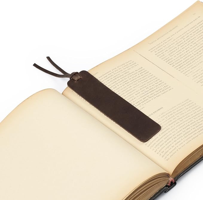 Londo Genuine Leather Handmade Bookmark (Set of 2) (Knotted, Chestnut)