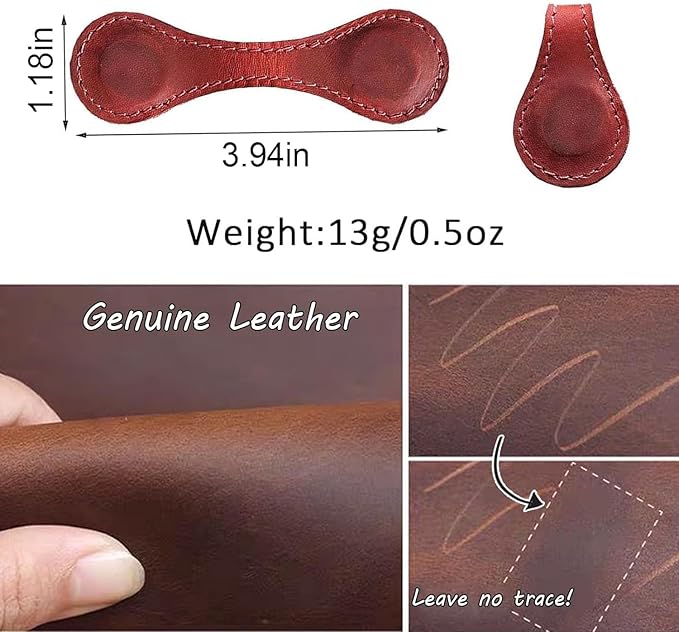 Personalized Magnetic Leather Bookmark, 26 Letters Custom Leather Bookmarks, Handmade, Leather Magnetic Bookmark for Book Lovers Readers Women Kid(Red，K）
