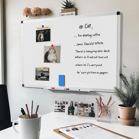 Sweetcrispy Magnetic Dry Erase Board, 36" x 24" Whiteboard for Home, School, Sliver Reinforced Aluminum Frame