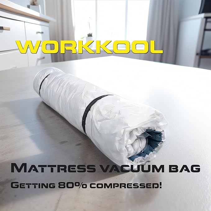 Vacuum Mattress Bag for moving, Vacuum Sealed Bags for Mattress Storage, Mattress Compression Bag for Easy Moving&Storage, Foam and Latex Mattress Vacuum Bag with Straps(TWIN,TWIN-XL)