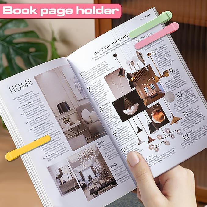 3pcs Page Bookmarks for Reading, Automatic Book Marks Tailored for Book Enthusiasts, Unique and Cute Book Page Holder Markers Clip Reading Accessories Gifts