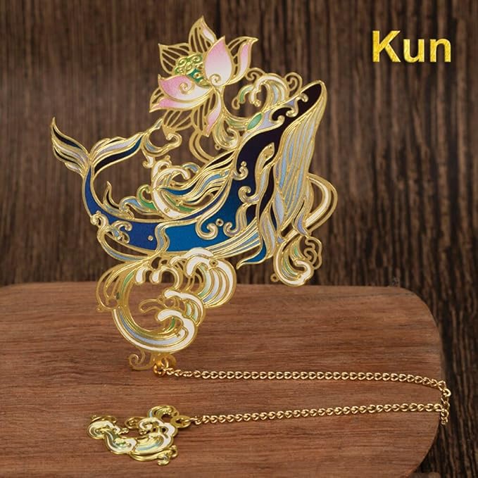 MOZART Kunai Chinese Style Brass Bookmark Classical Mythological Characters Mountain and Sea Sutra Series Creative Cultural Copper Bookmark Metal Bookmarks